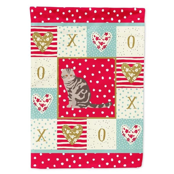 Patioplus Foldex Exotic Fold Cat Love Canvas House Outdoor Flags PA1711595